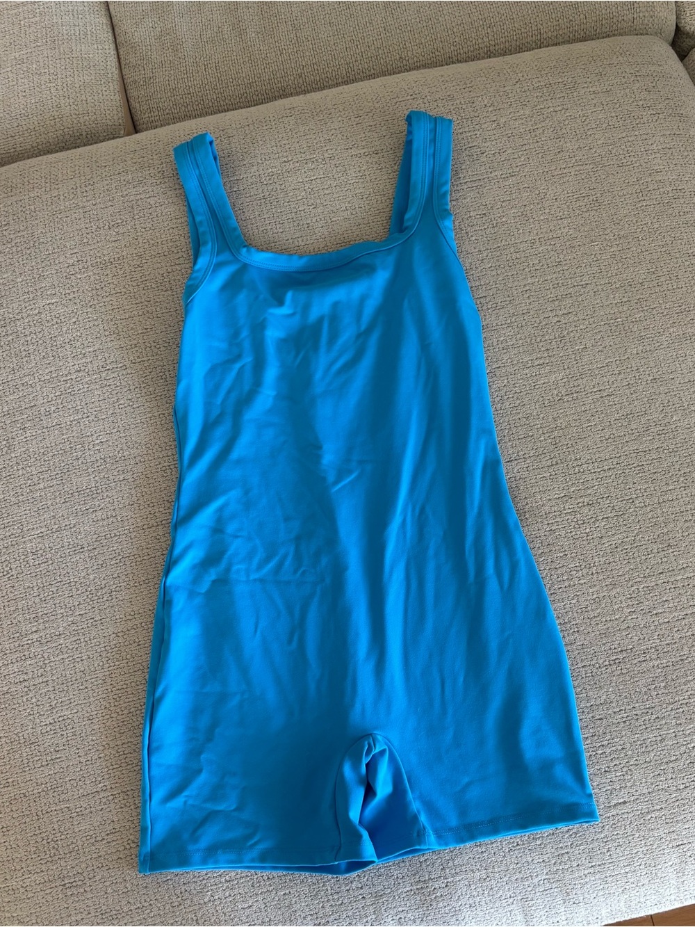 Blue one piece workout romper!